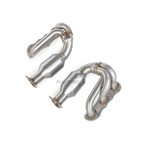 Header Manifold Knalpot High Flow 200CELL Kustom untuk Porsche Boxster Cayman 987.2 2.7L 2009-2012 SS304 Dumppipe 1:1 OEM Fitment
