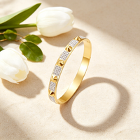 Bracelet pour femme en acier inoxydable plaqué or de haute qualité, chaîne Figaro avec zircon, maillons classiques géométriques tendance, 7, 9, 11 mm