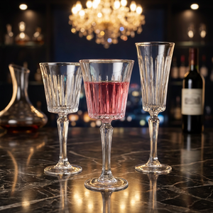 Verres en cristal transparents de conception européenne, fabriqués à la machine, écologiques, pour mariages, décoration intérieure, centres de table, vin 201-300ml - Product Image 5