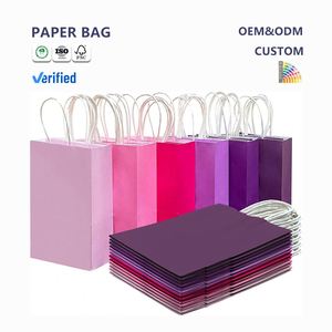 ถุงกระดาษคราฟท์สีน้ำตาลรีไซเคิลสำหรับธุรกิจ โปรโมชั่น นิทรรศการ ของชำร่วย และช้อปปิ้ง พร้อมหูหิ้วและพิมพ์เฟล็กโซกราฟฟิก - Product Image 3
