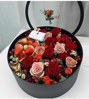 Boîtes à roses transparentes pour fenêtre, fruits, rondes, boîte cadeau pour fleurs, boîte à roses, emballage de seau pour étreindre les roses