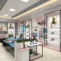 Présentoir Commercial Multi-Niveaux sur Pied pour Magasin de Chaussures, Présentoir à Sacs, Étagères de Présentation Personnalisées