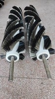 Brosse rotative motorisée pour nettoyeur de bande transporteuse, rouleau balayeur en nylon pour usine de sable et d'agrégats et travaux cimentiers, brosse industrielle