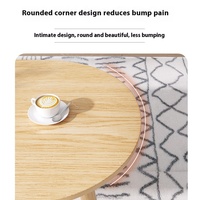 Table Basse Moderne et Créative en Bois pour Salon, Petite Table d'Appoint Simple pour Canapé, Maisons en Location et Balcons