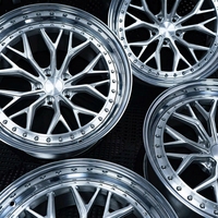 Nouvelles jantes forgées 2 pièces à déport profond et lèvre polie sur mesure 5x112 5x114.3 5x120 compatibles Audi Mercedes, en alliage d'aluminium personnalisé