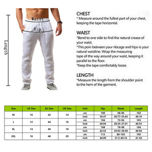 <span class=keywords><strong>Pantaloni</strong></span> da uomo in <span class=keywords><strong>lino</strong></span> da uomo <span class=keywords><strong>estivi</strong></span> ad asciugatura rapida e traspirante tinta unita <span class=keywords><strong>pantaloni</strong></span> di <span class=keywords><strong>lino</strong></span> strada Casual comodo Costume da uomo - Product Image 6