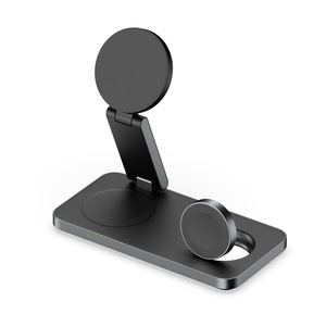 Cargador inalámbrico magnético plegable 3 en 1 inteligente delgado de 15W, estación de carga rápida de escritorio con <span class=keywords><strong>entrada</strong></span> <span class=keywords><strong>tipo</strong></span> <span class=keywords><strong>C</strong></span> <span class=keywords><strong>para</strong></span> <span class=keywords><strong>iPhone</strong></span>, novedad - Product Image 6