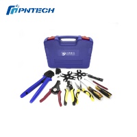 Kits d'outils solaires professionnels C4K-L utilisés pour le sertissage/la coupe/le dénudage des câbles solaires, installation de systèmes de panneaux solaires