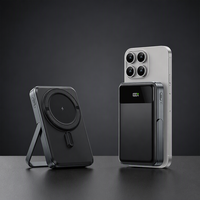 Support pliable magnétique de charge sans fil de haute qualité avec écran LED, batterie externe 10000 mAh, charge rapide 22,5 W