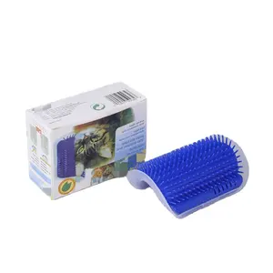 Cat Corner Brush Pet Comb Play Toy Plastic Scratch Bristles Arch Massager Self Grooming Scratcher Cats Toys