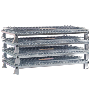 Cage à palettes en treillis métallique en acier au carbone, conception pliable pour l'empilage de <span class=keywords><strong>colis</strong></span> en entrepôt et la logistique temporaire - Product Image 1