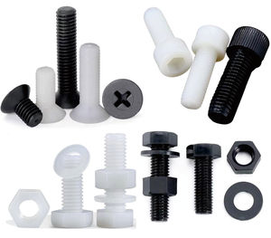 Vis en plastique nylon M8White Boulon hexagonal Boulon hexagonal en tissu de nylon imperméable - Product Image 1