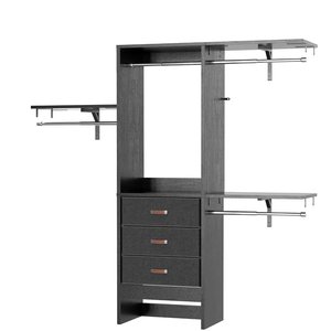 Hệ thống tủ quần áo đứng tự do 5FT (60 inch) tự lắp ráp với 3 ngăn kéo vải và giá treo quần áo tích hợp - Product Image 2