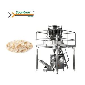Modified atmosphere packing machine pasta macaroni gummy bear candy sweets packaging machinery with multihead weigher
