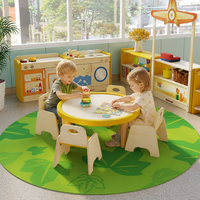 COMPANY Mobilier Moderne en Bois pour Crèche, Ensemble Table et Chaises Rembourrées pour Tout-Petits, Crèches et Salles de Classe pour Nourrissons