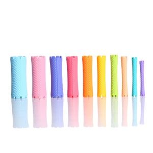 Honglida ลูกกลิ้งผมพลาสติกสีสันสดใสสำหรับผมยาว/สั้นม้วนผม10ขนาดใช้ในเชิงพาณิชย์ A010 - Product Image 1