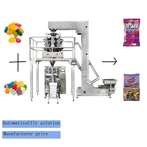 Weich/harte Zucker-Gummi-Bär-Befüllung mit Kissenbeutel, Rollefolie-VFF-Verpackungsmaschinen