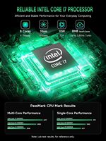 Mini PC Bmax B6 Intel Core I7-1060NG7 16 Go de RAM LPDDR4/SSD NVMe 1 To Utilisation professionnelle Intel Iris Xe Graphics WiFi6 4K/60Hz