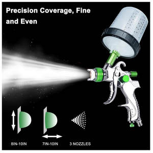 مجموعة رشاش هواء Hvlp مع 10 قطع ، خلط أكواب سريعة ، بفاصل فوهات زيت ماء - Product Image 5