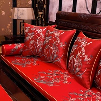 Moderne Meilan chrysanthème carré Polyester taie d'oreiller hôtel de luxe maison salon canapé coussin Style chinois fermeture éclair