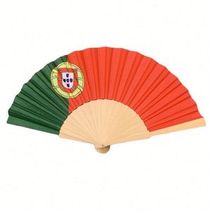 Abanico Plegable de Mano de Madera y Tela Resistente con Diseño Personalizado - Product Image 2