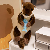 Peluche Otter Mignonne OEM ODM en Coton PP à Poils Courts, Poupée Douillette pour Enfants, Cadeau Compagnon, Jouet Anti-ennui