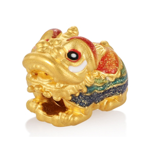 Cuentas en forma de León de bendición dorada ligeramente dura para pulsera 0,5g 24K accesorios de joyería de oro sólido con cuentas - Product Image 1