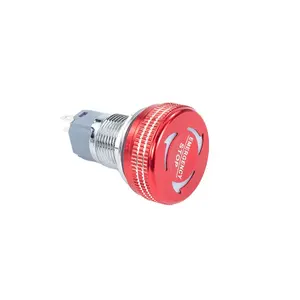 High 1NO 1NC with LED keep locking metal Emergency stop push button Switch