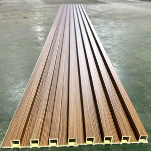 Panneau mural en <span class=keywords><strong>PVC</strong></span> imperméable en gros, taille personnalisée, décoration murale intérieure, installation facile, revêtement WPC imitation <span class=keywords><strong>bois</strong></span> - Product Image 5