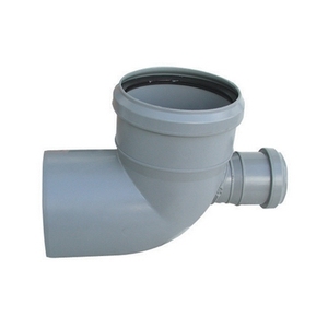 Conexión frontal Htb Bend 87 de 30' Valsir, diámetro 110 / 50, con drenajes - Product Image 1