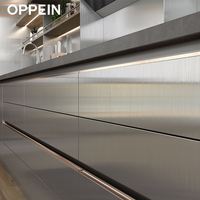 OPPEIN Vente en gros d'armoires de cuisine modernes de haute qualité, design moderne, en acier inoxydable, pour appartement