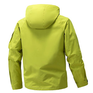 Men's <b>Waterproof</b> Zip Hooded Softshell <b>Jacket</b> <b>Winter</b> Outerwear Coat with Pockets for Hiking and Camping Custom Softshell <b>Jacket</b> - Product Image 2
