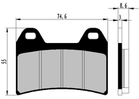 Plaquettes de frein en céramique résistantes aux hautes températures pour moto VA125 Avant Arrière Friction stable Sans bruit Faible production de poussière