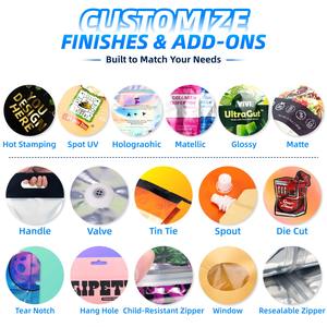 กระเป๋าใส่เครื่องปรุงซอสมะเขือเทศแบบกำหนดเองพิมพ์ลายเองได้สำหรับอาหารเกรด PE รีไซเคิลของเหลวที่วางซอสแชมเปญ - Product Image 3