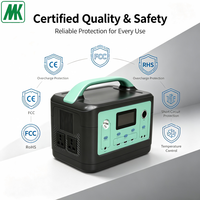 Station d'alimentation portable MK 600W, batterie au lithium 384WH avec certificat CE, RoHS pour la sauvegarde d'urgence à domicile, le streaming en direct, le camping
