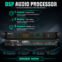 Processeur matriciel audio numérique DSP 8 entrées 8 sorties avec réseau AES67 et contrôle DSP intelligent