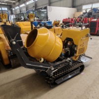 Mini bétonnière sur chenilles avec moteur EURO5 EPA, 750 kg, commande hydraulique, petite camionnette à benne basculante à vendre