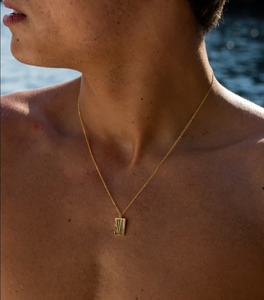 Inspire Jewelry Collier pendentif <span class=keywords><strong>LE</strong></span> BAMBOU personnalisé en acier inoxydable plaqué or pour bijoux pour hommes en gros logo personnalisé - Product Image 2