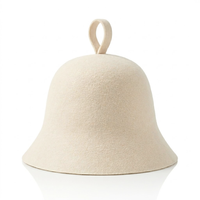 Chapeau de sauna en feutre naturel de laine mérinos de qualité supérieure, réglable, élastique, réutilisable et doux pour des séances de spa et de banya intenses