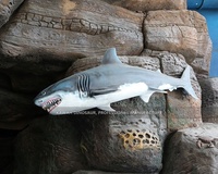 Modèle de requin blanc animatronique mécanique 3D, animal marin, personnalisable pour l'affichage dans les parcs aquatiques