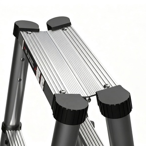 Échelle télescopique portable à cadre en A, réglable en hauteur, antidérapante, en acier inoxydable, pour le bricolage et la réparation – Vente rapide - Product Image 2