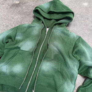 Sudadera con capucha doble personalizada con cremallera bidireccional unisex para hombre, fabricantes de sudaderas pesadas - Product Image 3