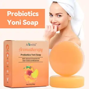 Savon Yoni Probiotique en Gros, Savon Vaginal Artisanal Végétalien, <span class=keywords><strong>Hydratant</strong></span>, Blanchissant, Raffermissant, Marque Privée Faite à la Main - Product Image 1