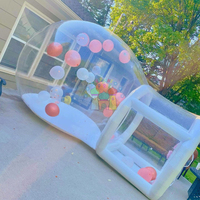 Tente dôme géante en PVC transparent pour enfants, maison gonflable chauffée à bulles, ballons, y compris souffleur-impression numérique