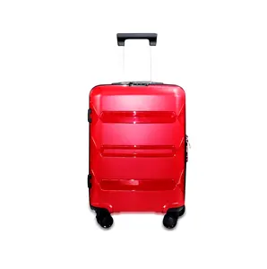 Tekerlek alüminyum bagaj seyahat çantaları üzerinde bavul setleri bavul Pp seyahat taşımak için valiz Trolly bagaj setleri açık