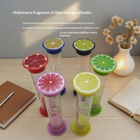Fruit-zandloper, gekleurde zandklok, tijdmanagementhulpmiddel voor kinderen, decoratie voor op het bureau, gebruikt voor het leren van tijdmanagement