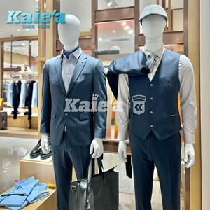 Thiết kế nội thất, trang trí cửa hàng quần áo hiện đại, thiết kế kệ trưng bày quần áo mạ vàng tùy chỉnh, thiết kế quầy thu ngân cho cửa hàng quần áo - Product Image 6