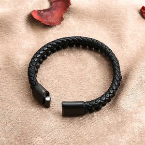 Pulsera de Cuero Genuino y Piedra Volcánica de Alta Calidad al por Mayor - Product Image 5