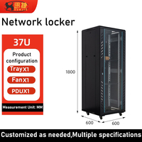 Armoire de serveur 42u avec unité de distribution d'alimentation, étagère et ventilateur en stock