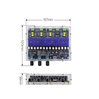 -Compatible 5.0 TPA3116D2 4 canaux 50Wx2 + 100Wx2 carte amplificateur de puissance numérique stéréo double basse Subwoofer AMP XH-A310